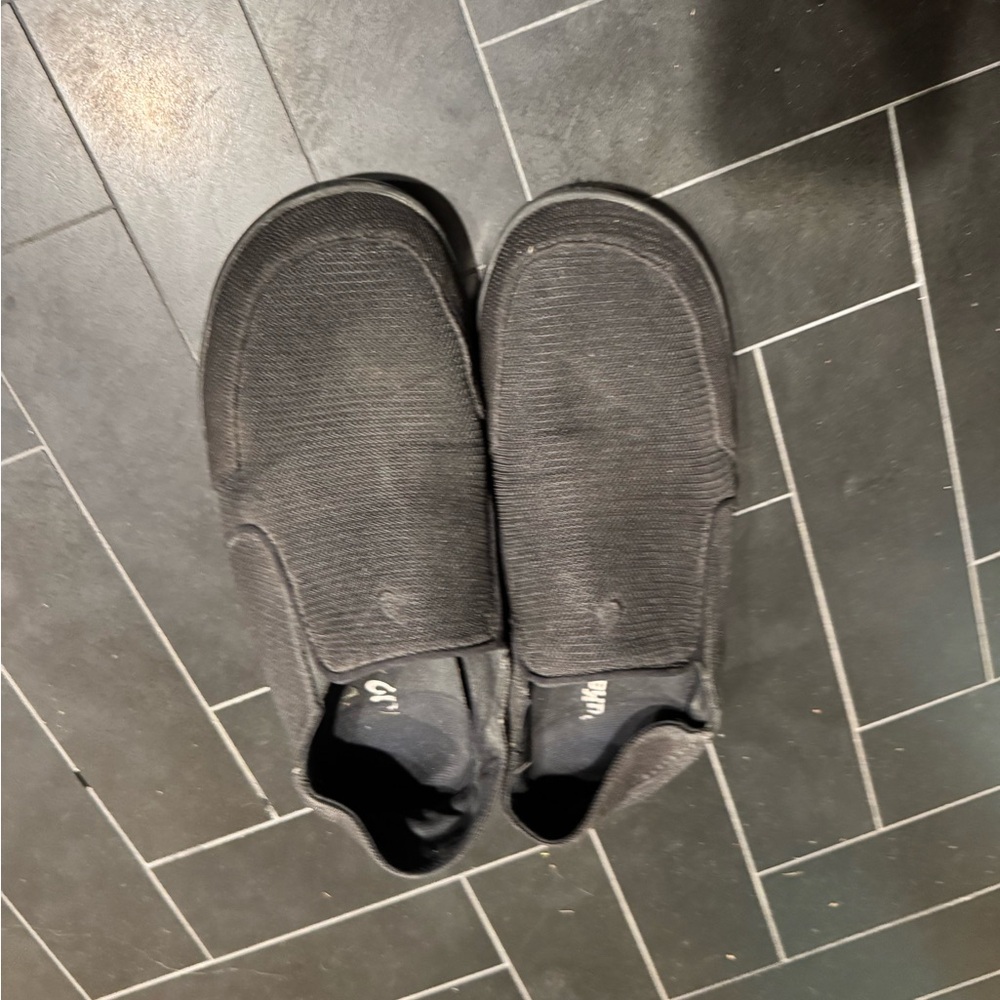 OluKai Men's Black Slip-On Loafers